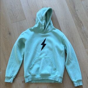Mint Green Lightning Bolt Hoodie